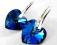 SWAROVSKI KOLCZYKI SERCA Bermuda Blue 14mm