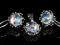 KOMPLET KOLCZYKI WISIOREK SWAROVSKI BALL SREBRO