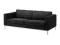 KARLSTAD Sofa trzyosobowa- ciemnoszara/chrom! IKEA