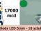 Dioda LED 5mm ZIELONA 17000 mcd -10szt