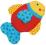 Grzechotka - czerwona rybka-zabawka dla niemowląt