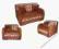 ŁADNY ZESTAW ROZKŁADANA SOFA + 2 ROZKŁADANE FOTELE