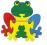 MZK Puzzle Drewniane 5 el. Żabka