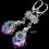 NOWE SWAROVSKI kolczyki+wisiorek VITRAIL ORCHIDEA