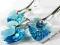 SWAROVSKI Komplet Serce Heart Aquamarine