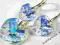 SWAROVSKI Komplet Serce 14+14+18 Crystal AB