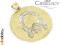 DUŻY MEDALIK DWUKOLOROWY DIAMENTOWANY AlleZloto_pl