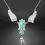 Sterling srebrny naszyjnik z turkusem