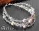 Bransoletka SWAROVSKI perły kryształy AB 556