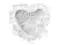 Serce pod obrączki z haftem,białe,1 szt SOB8-008a