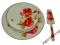 KOMPLET TALERZY DO CIASTA MAKI PORCELANA 8EL