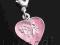 ZAWIESZKA CHARMS - Róźowe Serce Przyjazni Heart 30