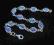 Bransoletka CYRKONIE SWAROVSKI BLUE Crystal Srebro