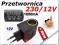 Przetwornica 230V 12V 1000mA cygaro na transmiter