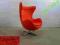 Fotel Egg Chair 28 długi włos pomarańcz WYPRZEDAŻ!