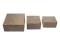Drewniane pudełka kwadratowe - zestaw 3 sztuk