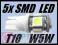 Promocja LED 5x SMD5050 3Chip T10 W5W W3W SKlep FV