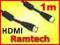 KABEL HDMI-HDMI 1M GOLD -=NAGRODZONY=- FILTR X2