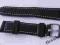 Pasek skórzany 24mm,czarny long biała nitka gwaran