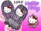 HELLO KITTY rękawiczki zima LOVE black 3 (4-6 lat)