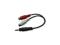 KABEL STEREO MINIJACK->2X CHINCH(F) 20CM