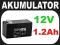 AKUMULATOR NOWY ZELOWY 1,2Ah 12V HPG 1.2 Ah