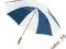 Parasol manualny typu golf biały granatowy 840.025