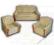 ZESTAW SOFA 3OSOBOWA ROZKŁADAN + 2 ROZKŁADANE FOTE