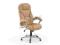 Obrotowy fotel biurowy DESMOND beżowy kółka kauczu