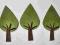 [AsHobby]Scrapki- DRZEWKA   8cm x 4,2cm / 3 sztuki