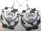 Krowa krówka KOLCZYKI decoupage oldschool