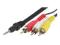 Nowy Kabel Męski Jack 3.5 mm -> 3x RCA Cinch 3
