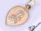 MEDALIK ZŁOTY SATYNOWANE SERDUSZKO NA KOMUNIE