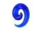 Spirala, rozpychacz akrylowy - piercing BLUE  6mm