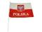Flaga POLSKA 45x30 z kijem