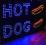 HOT-DOG REKLAMA DIODOWA LED 75,5 x 40cm ZEWNĘTRZNA