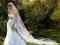 Długi Welon Ślubny z kryształkami mereżka 280 cm
