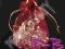 P-B Woreczek organza czerwony z sercami 9cm