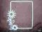[AsHobby]  RAMKA Z DELIKATNYM ORNAMENTEM / BIAŁA