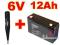 AKUMULATOR ŻELOWY 6V 12Ah+TESTER MIERNIK 12V 220V