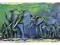 Plakat obraz 50x23cm WGX-0707 WILD ELEPHANTS (LM)