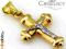 DWUKOLOROWY ZŁOTY KRZYŻYK - POLECAM alleZloto_pl