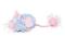 Zabawka dla kota - myszka, różowo-błękitna, 11 cm