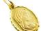 ZŁOTY OWALNY MEDALIK MATKA BOSKA ZŁOTO 585 14K