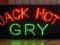 LED REKLAMA WEWNĘTRZNA JACK HOT GRY miga 76 x 41cm