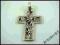 BIAŁE ZŁOTO KRZYŻ Z NATURALNYMI KAMIENIAMI 4,95