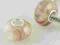 Piękny srebrny szklany bead koralik modułowy Shell