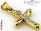 SUPER złoty krzyżyk DWUKOLOROWY alleZloto_pl