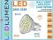 GU10 60 LED SMD IP44 350lm Zimna GW 24m LEDLUMEN