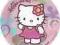 Kolorowe talerzyki papierow Hello Kitty 18cm 10szt